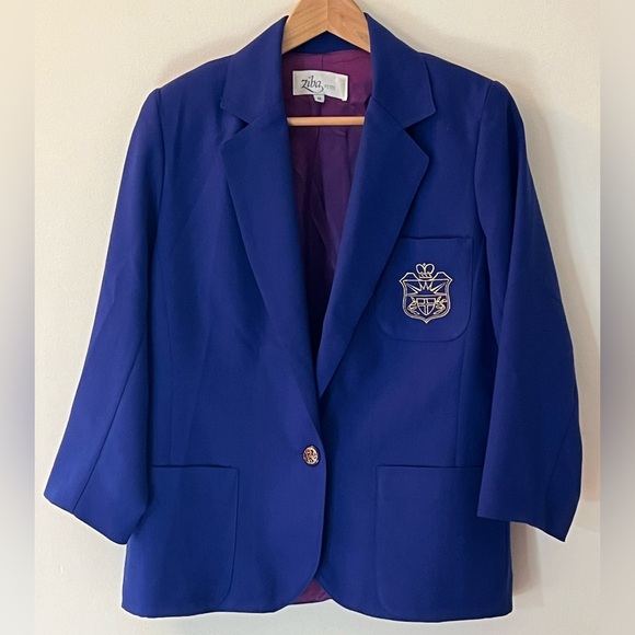 Vintage Royal Blue Country Club Style Blazer - Picture 1 of 11